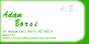 adam borsi business card